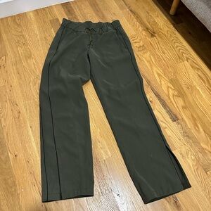 Lululemon Olive Green track pants with wide leg